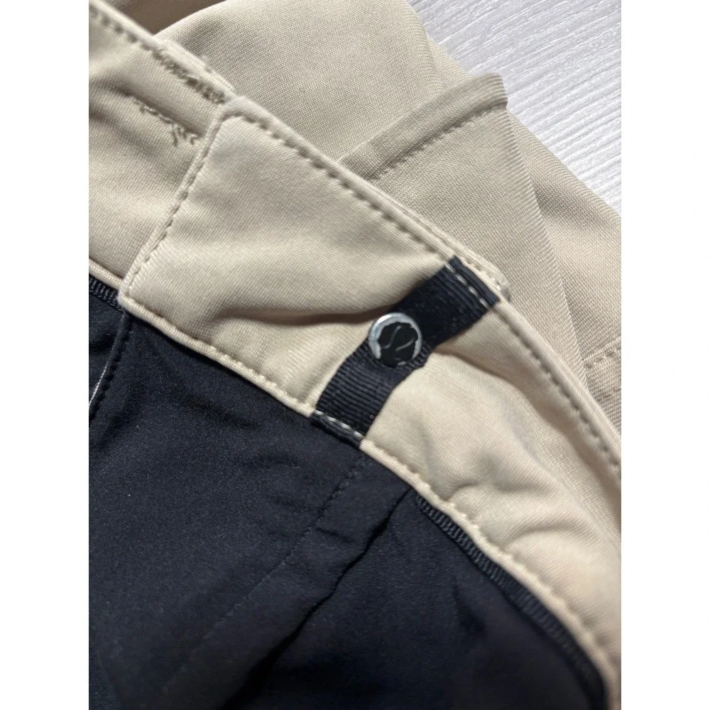 Lululemon Mens Commission‎ Slim Fit Warpstreme Pants Tan Khaki 34x32 Activewear